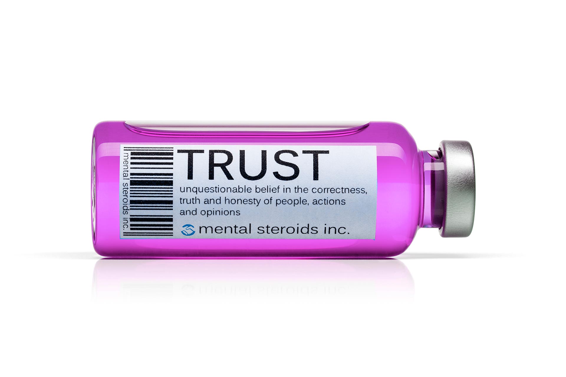 Trust label on a medicine bottle