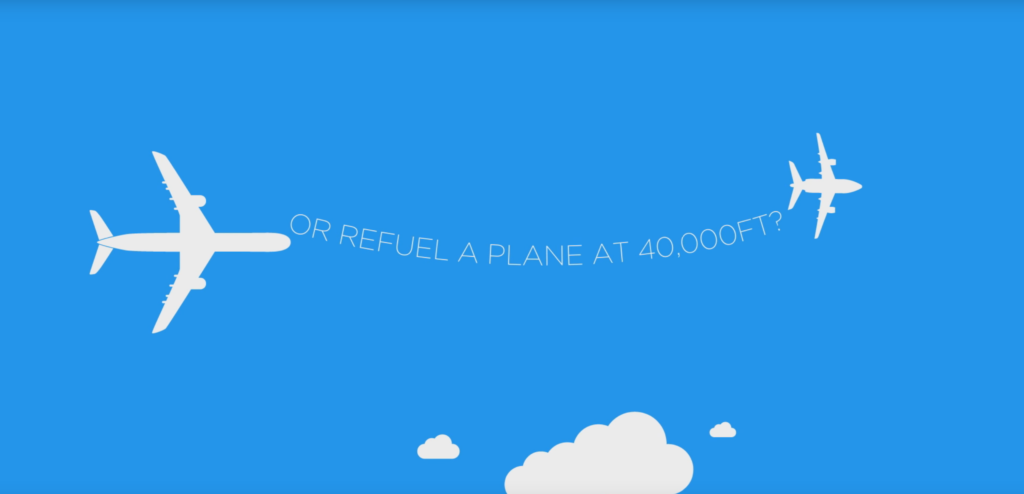 Aeroplane and sky animation with clouds