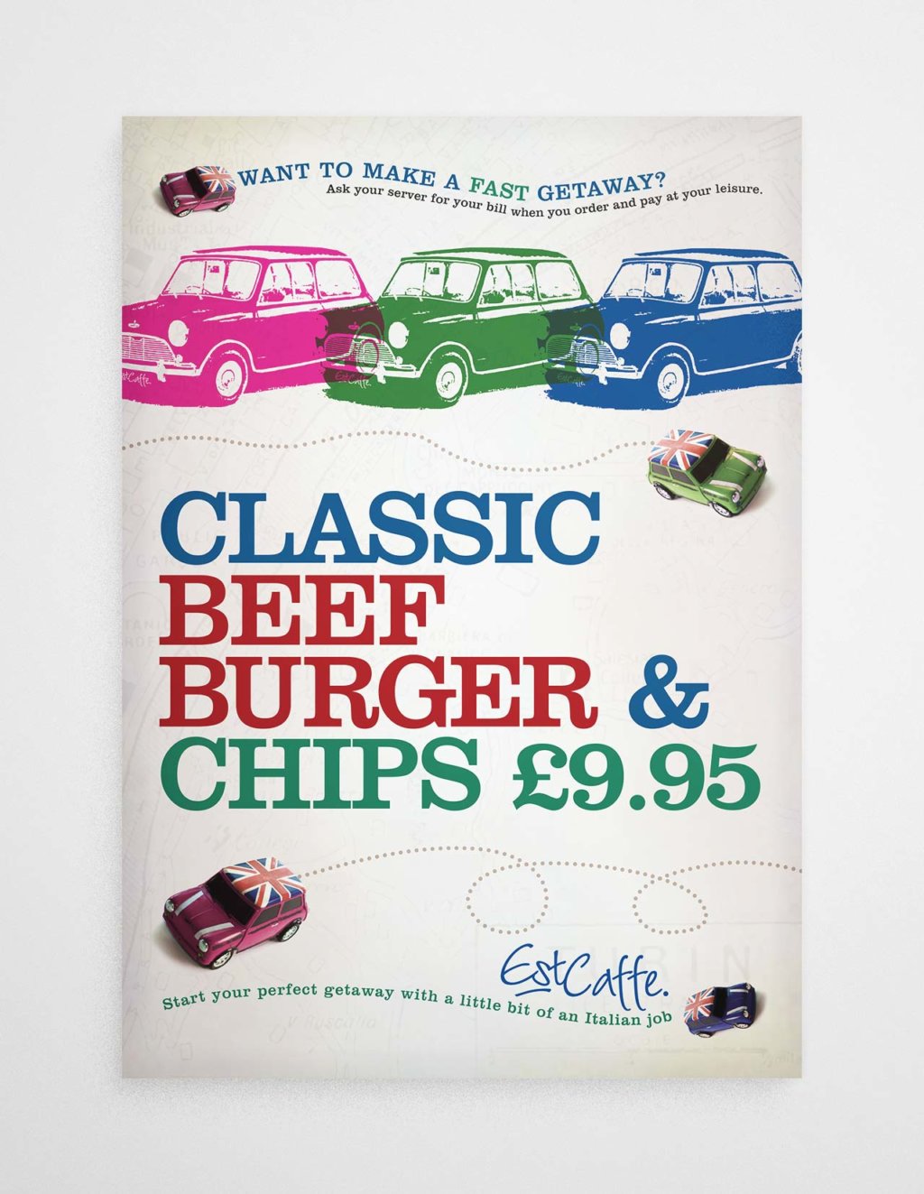 Est Caffe Luton burger poster