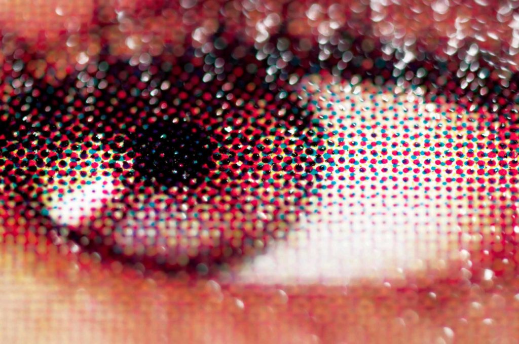 close up of printed eye