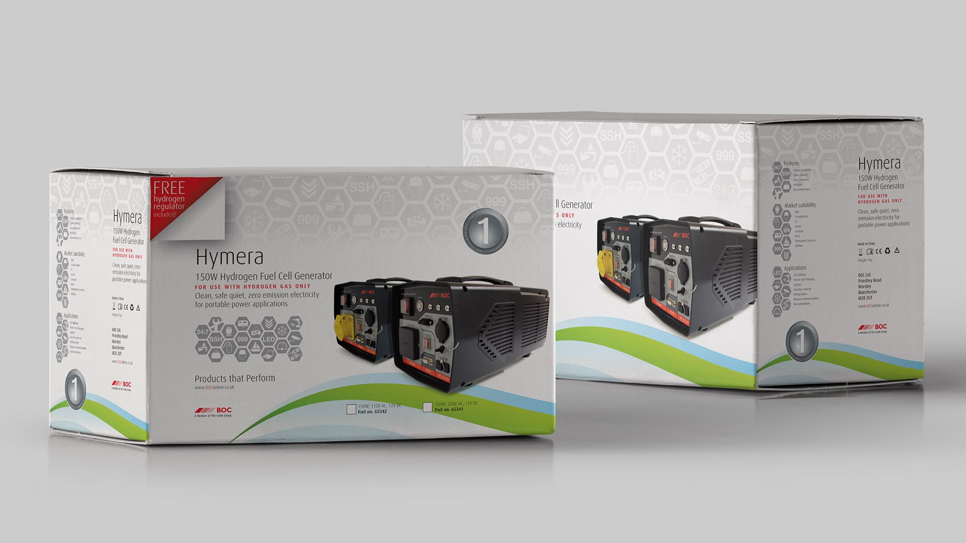 BOC Hymera Hydrogen Fuel Cell packaging