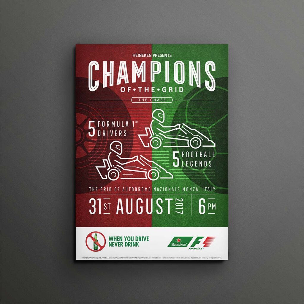 heineken champions of the grid poster