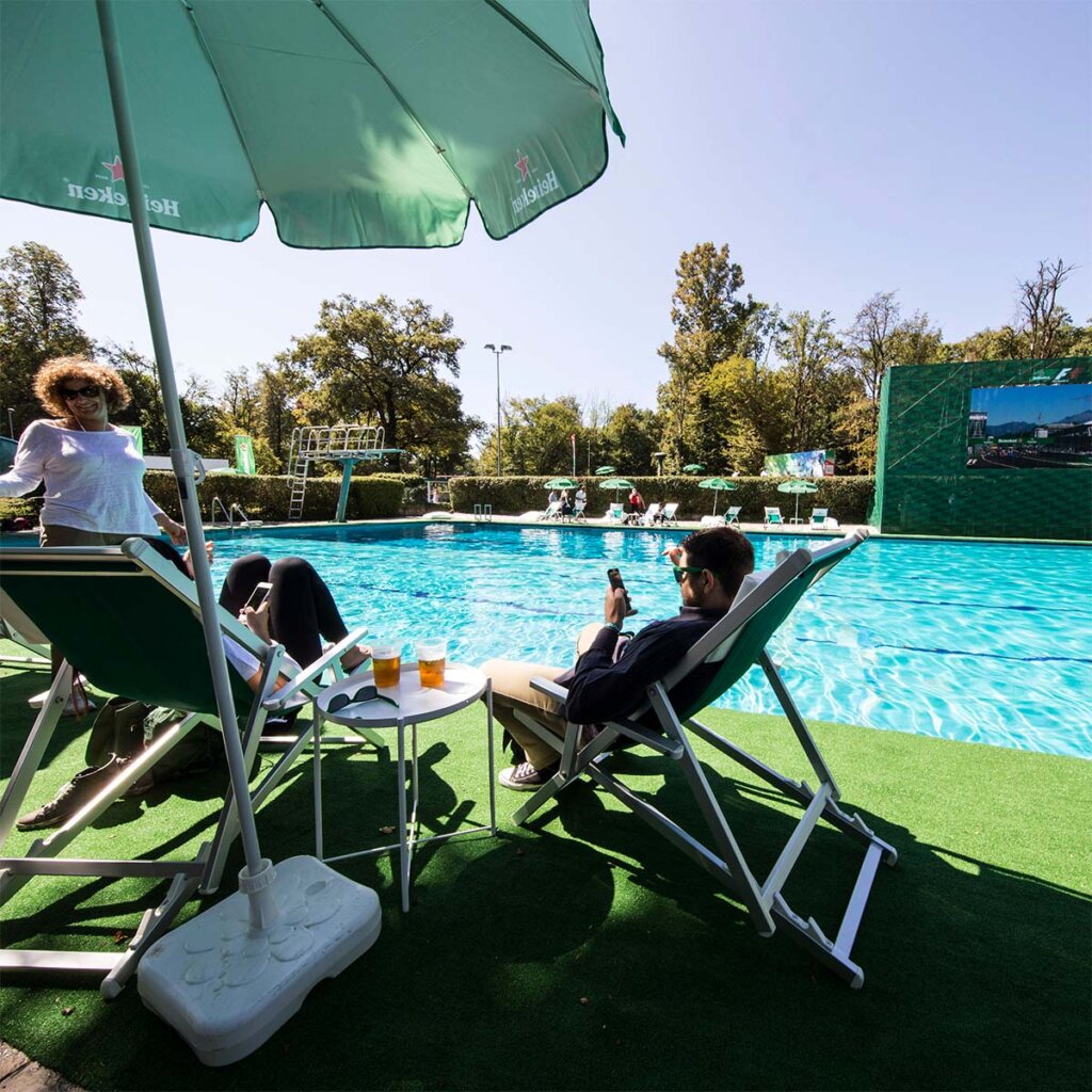 heineken f1 pool party pool and screen