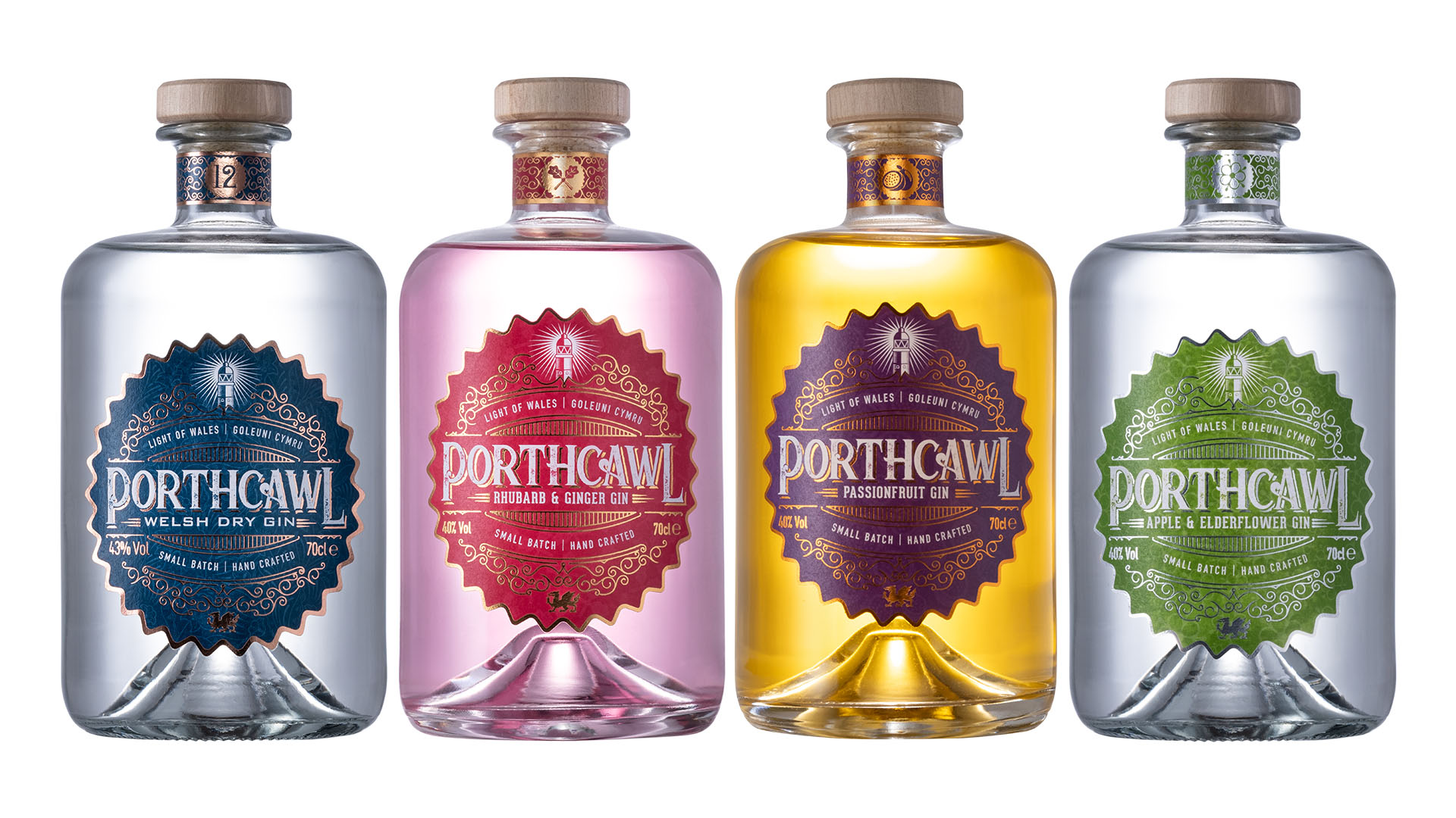 porthcawl gin bottle range